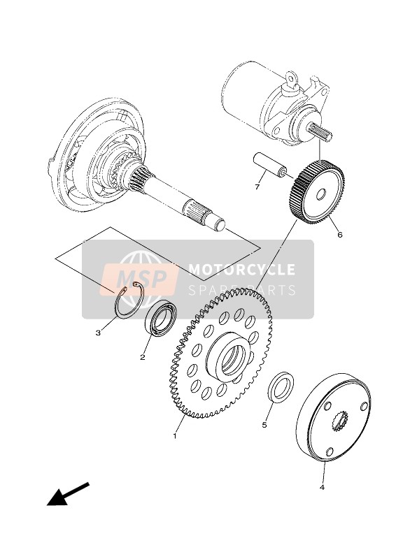 Yamaha TRICITY 150 2018 Starter 2 for a 2018 Yamaha TRICITY 150